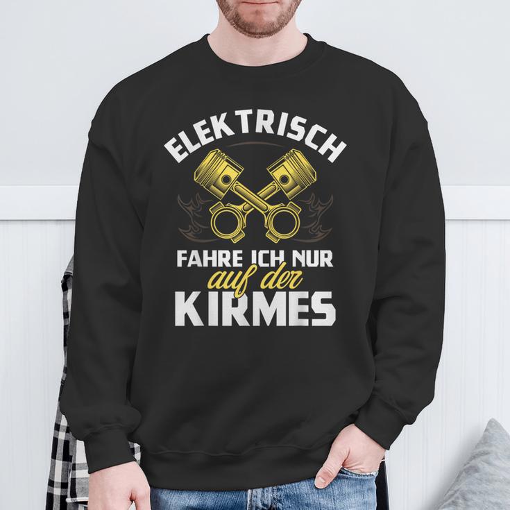 Elektrisch Fahren Wir Nur Auf Der Kirmes I Love Co2 Sweatshirt Geschenke für alte Männer