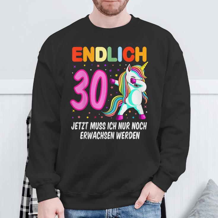 Endlich 30 Jetzt Muss Ich Nur Noch Erwachsen Werden Endlich Sweatshirt Geschenke für alte Männer