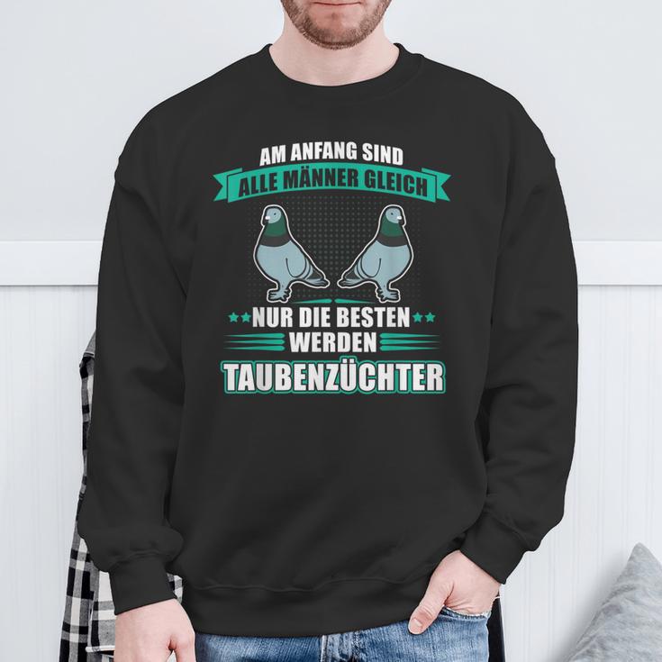 Am Enfang Sind Alle Männer Gleich Pigeon Breeder Sweatshirt Geschenke für alte Männer