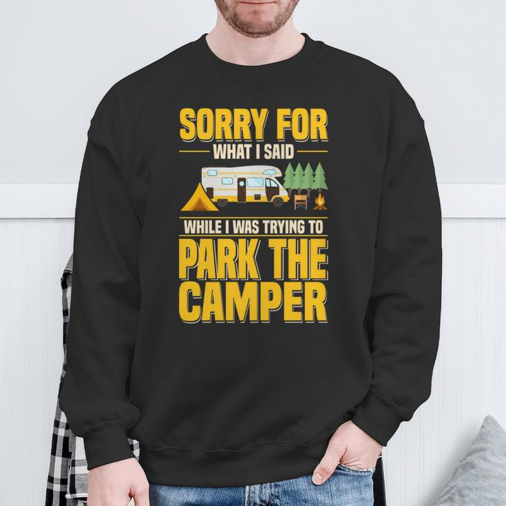 Entschuldigung Für Das Was Ich Gesagt Habe Lustiger Campingfahrer Parkplatz Wohnmobil Sweatshirt Geschenke für alte Männer