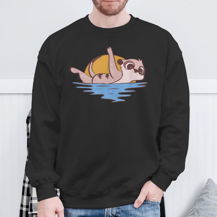 Erdmännchen Schwimmen Wildlife Hobbyschwimmer Sweatshirt Geschenke für alte Männer