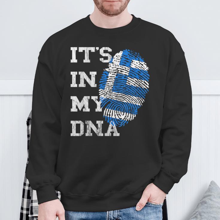 Es Ist In My Dna Greek Genetics Greek Roots Sweatshirt Geschenke für alte Männer