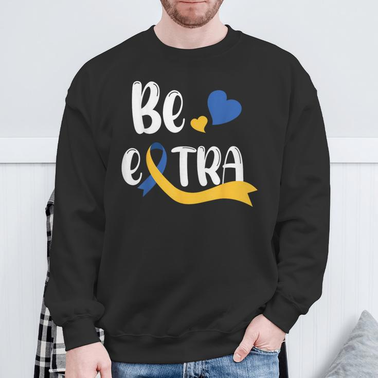 Be Extra Cute T21 World Down Syndrome Awareness Day Sweatshirt Gifts for Old Men