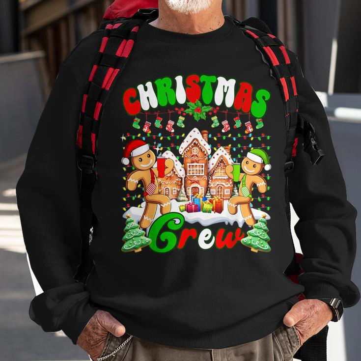 Family Christmas Crew Cookie Gingerbread Xmas Lights Sweatshirt Gifts for Old Men