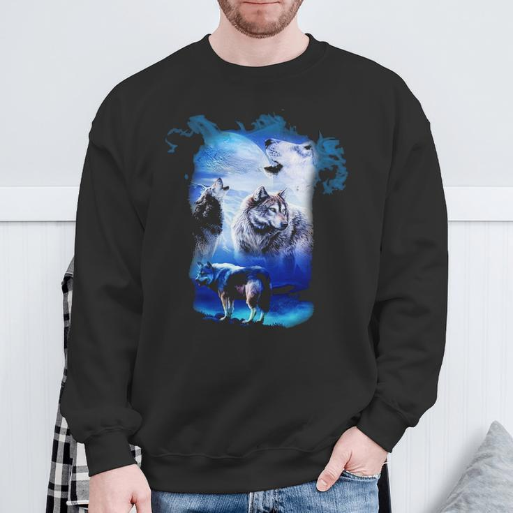 Fantasy Wolf Sweatshirt Gifts for Old Men