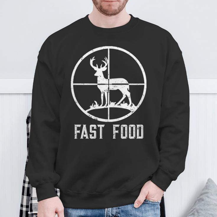 Fast Food Deer Hunting For Hunters Sweatshirt Gifts for Old Men