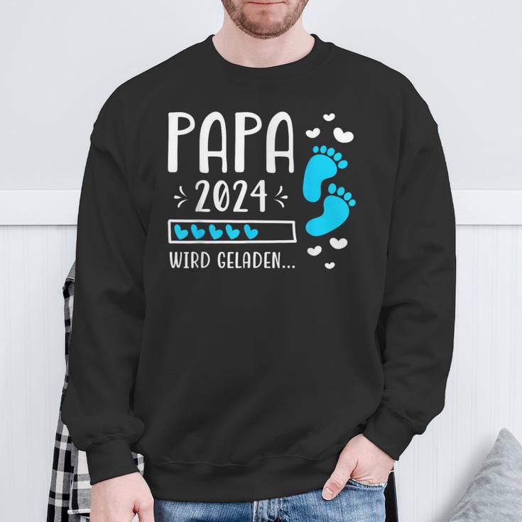 Father 2024 Wird Geladen Papa Loading 2024 Werdender Papa Sweatshirt Geschenke für alte Männer