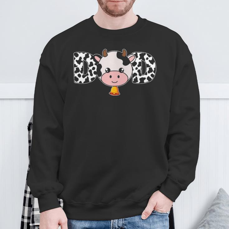 Father Cow Dad Farming Birthday Matching Sweatshirt Gifts for Old Men