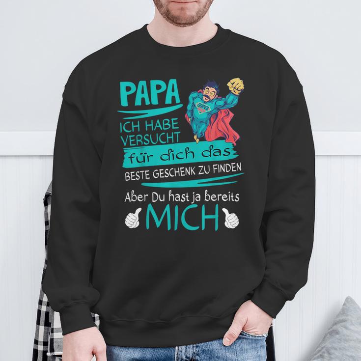 Father's Day Papa Superheroersucht Das Beste Geschenk Father S Sweatshirt Geschenke für alte Männer