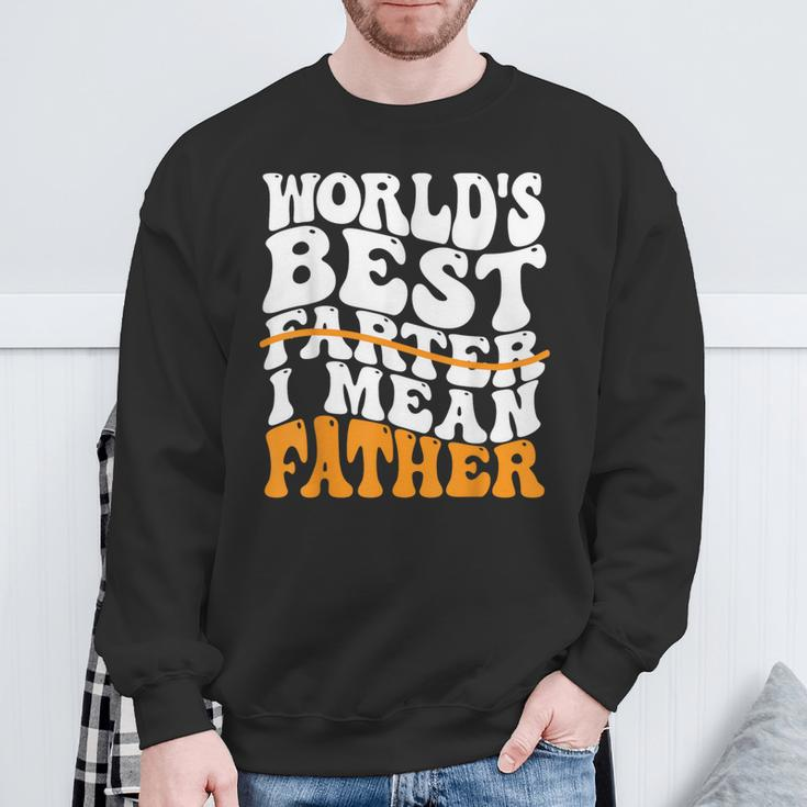 Father's Day Retro Dad World's Best Farter I Mean Father Sweatshirt Gifts for Old Men