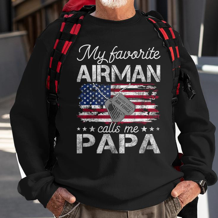 My Favorite Airman Calls Me Papa Proud Us Air Force Papa Sweatshirt Gifts for Old Men