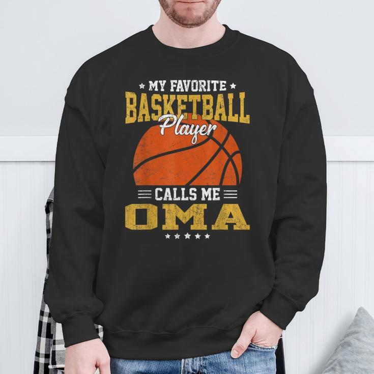 My Favorite Basketball Player Calls Me Oma Sweatshirt Gifts for Old Men