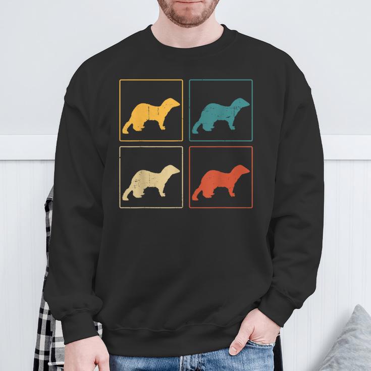 Ferret Lover Retro Weasel Vintage Sweatshirt Gifts for Old Men