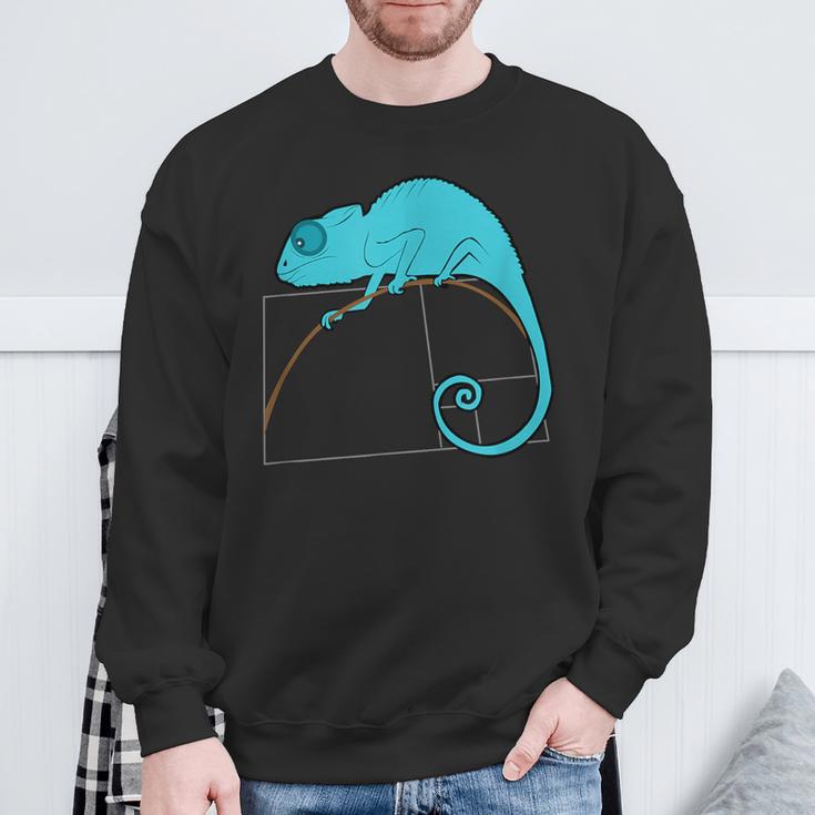 Fibonacci Chameleon Sweatshirt Geschenke für alte Männer