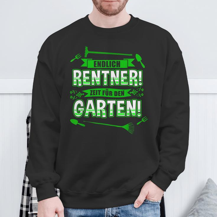 Finally Pensioner Garden Joke Pension Pension Hobby Sweatshirt Geschenke für alte Männer
