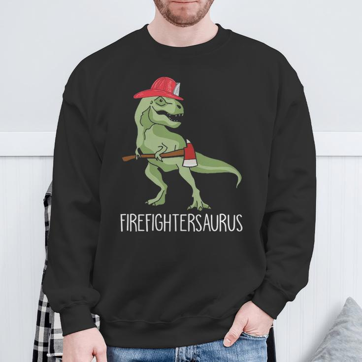 Firefighter Saurus Sweatshirt Gifts for Old Men