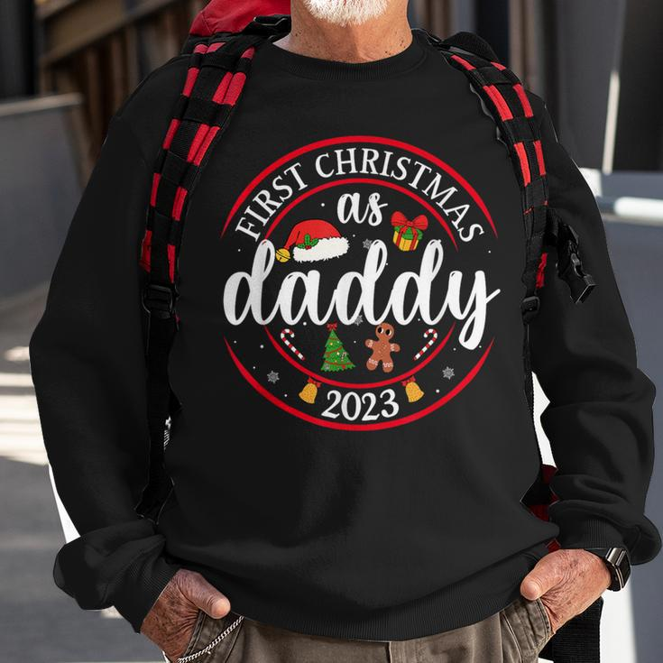 First Christmas As A Daddy Family Santa Hat Xmas Pjs New Dad Sweatshirt Gifts for Old Men
