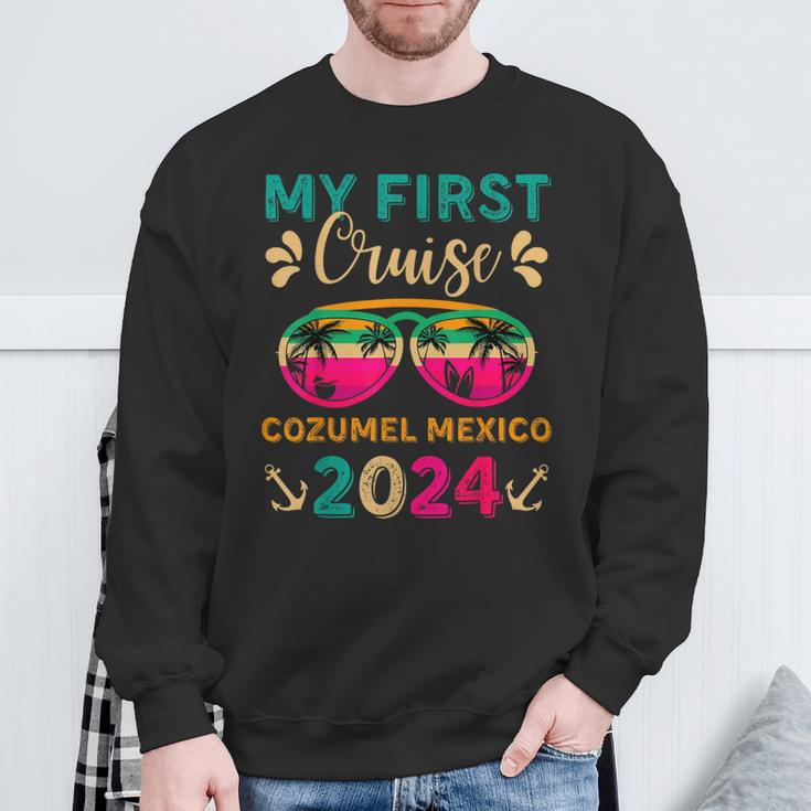 My First Cruise Cozumel Mexico 2024 Family Vacation Travel Sweatshirt Gifts for Old Men