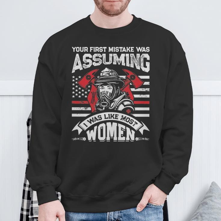 Your First Mistake Was Assuming Firefighter Sweatshirt Gifts for Old Men