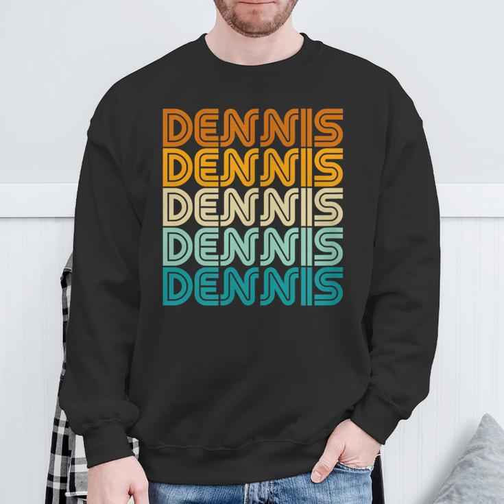 First Name Dennis Vintage Retro Sunset Style Sweatshirt Gifts for Old Men