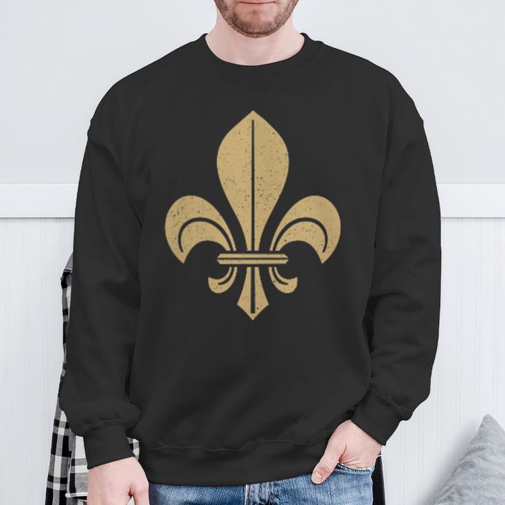 Fleur De Lis Fleur-De-Lys Symbol French Heraldry France Sweatshirt Gifts for Old Men