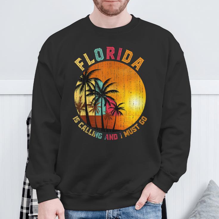 Florida Ruft Mich Und Ich Muss Gehen Summer Holiday Florida Sweatshirt Geschenke für alte Männer