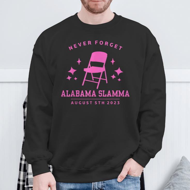 Folding Chair Never Forget Alabama Slamma Montgomery 2023 Sweatshirt Gifts for Old Men