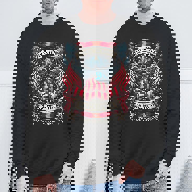 Forever Grateful Veteran Patriotic Military Memorial Day Men Sweatshirt Gifts for Old Men