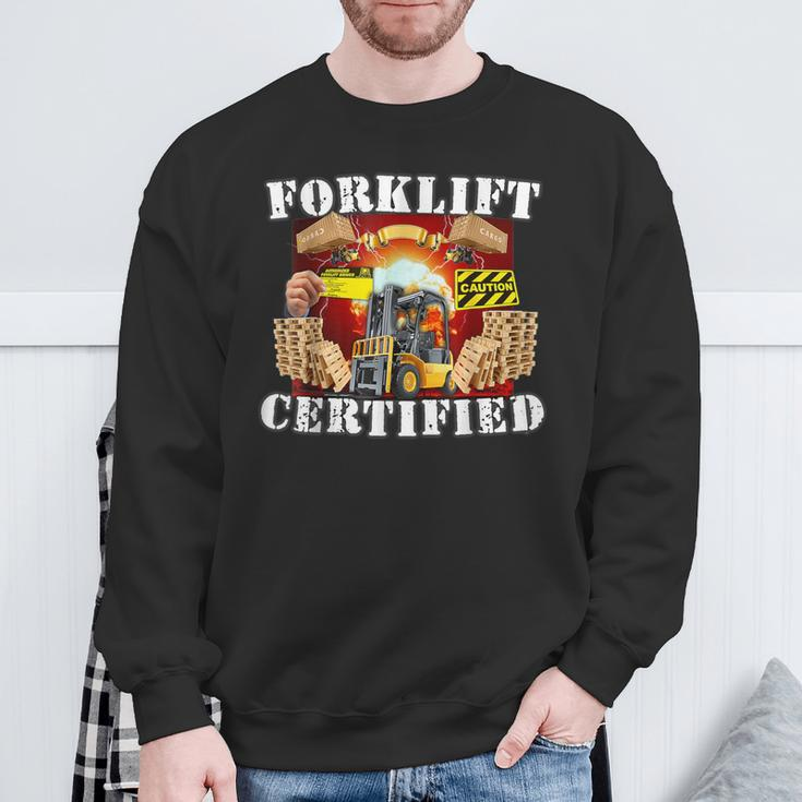 Forklift Certified Forklift Oddly Specific Meme Sweatshirt Gifts for Old Men