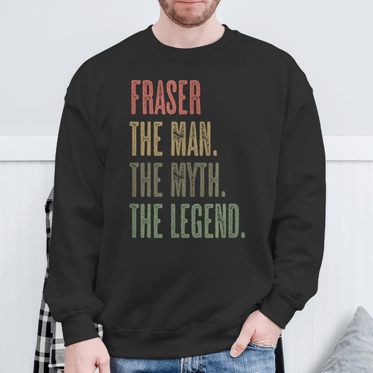 Fraser The Man The Myth The Legend Boys Name Sweatshirt Gifts for Old Men