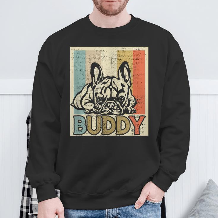 French Bulldog French Bulldog Frenchi Retro Vintage Sweatshirt Geschenke für alte Männer