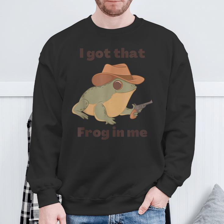 I Got That Frog In Me Apparel Sweatshirt Gifts for Old Men