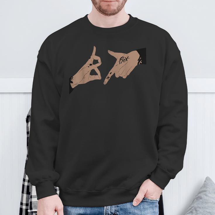 Fuchs Gangzeichen Sweatshirt im Hip-Hop-Stil, Schwarz mit Grafikdesign Geschenke für alte Männer