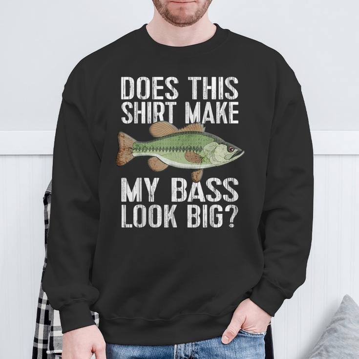 Fun Fishing Does This Make My Bass Look Big Sweatshirt Gifts for Old Men