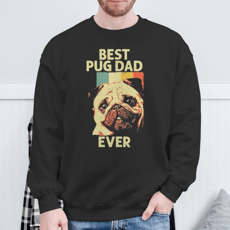 Best Pug Dad Ever Art For Pug Dog Pet Lover Men Daddy Sweatshirt Gifts for Old Men