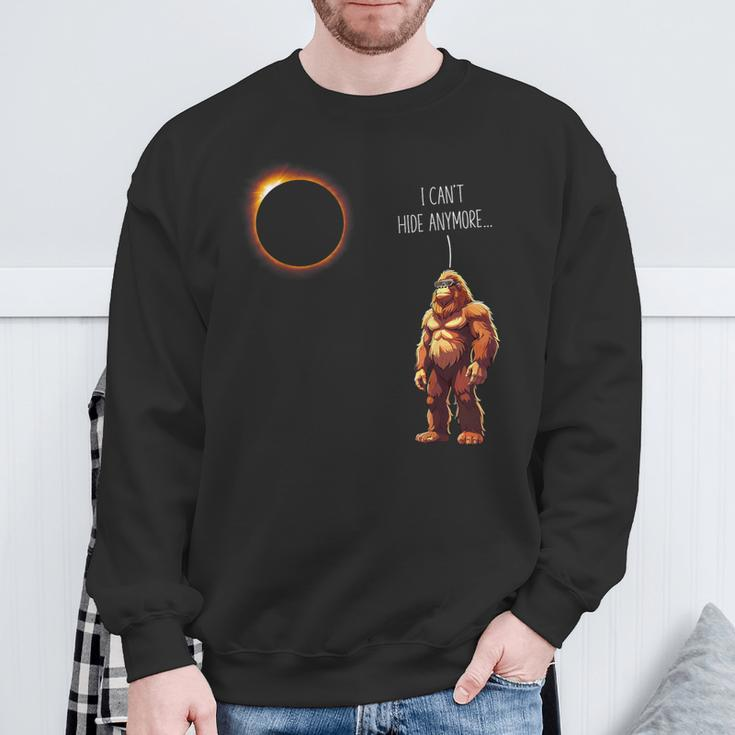 Bigfoot Solar Eclipse Quote April 8Th 2024 Boys Sweatshirt Gifts for Old Men