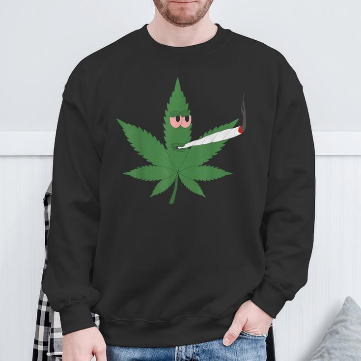 Cannabis Kiffer Leaf Joint Amsterdam Tourist Sweatshirt Geschenke für alte Männer