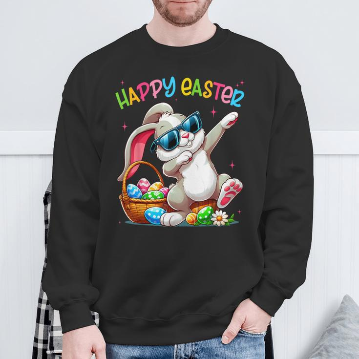 Dabbing Bunny Easter Happy Easter For Boys Girls Adult Sweatshirt Gifts for Old Men