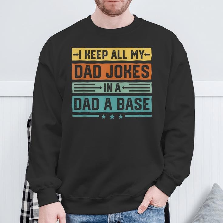 Dad Jokes Grandpa Dad A Base Fathers Day Sweatshirt Gifts for Old Men