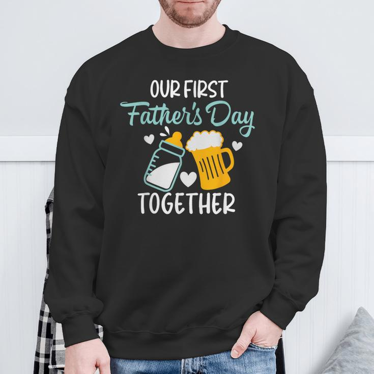 Dad And Son Our First Fathers Day Together 2023 Baby Sweatshirt Gifts for Old Men