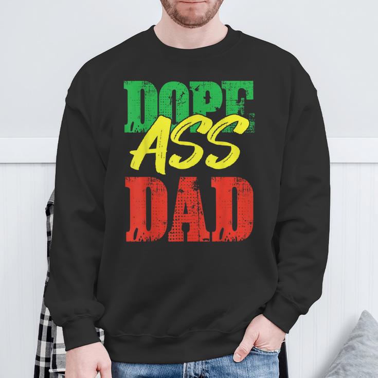 Dope Ass Dad Father's Day Present Daddy Sweatshirt Gifts for Old Men