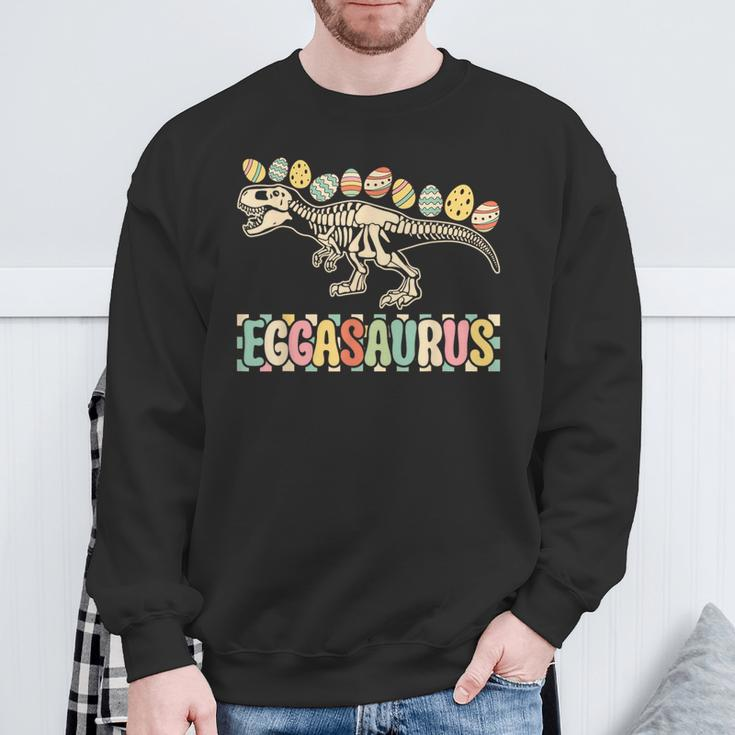 Eggasaurus EasterRex Dinosaur Egg Hunt 2024 Graphic Sweatshirt Gifts for Old Men
