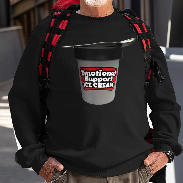 Emotional Support Ice Cream Sweatshirt Gifts for Old Men