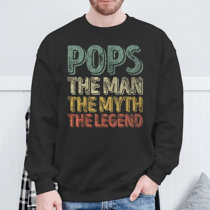 Father's Day Pops The Man The Myth The Legend Sweatshirt Gifts for Old Men