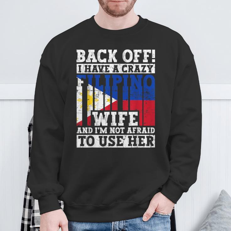 Filipino Husband Philippines Flag Roots Heritage Sweatshirt Gifts for Old Men