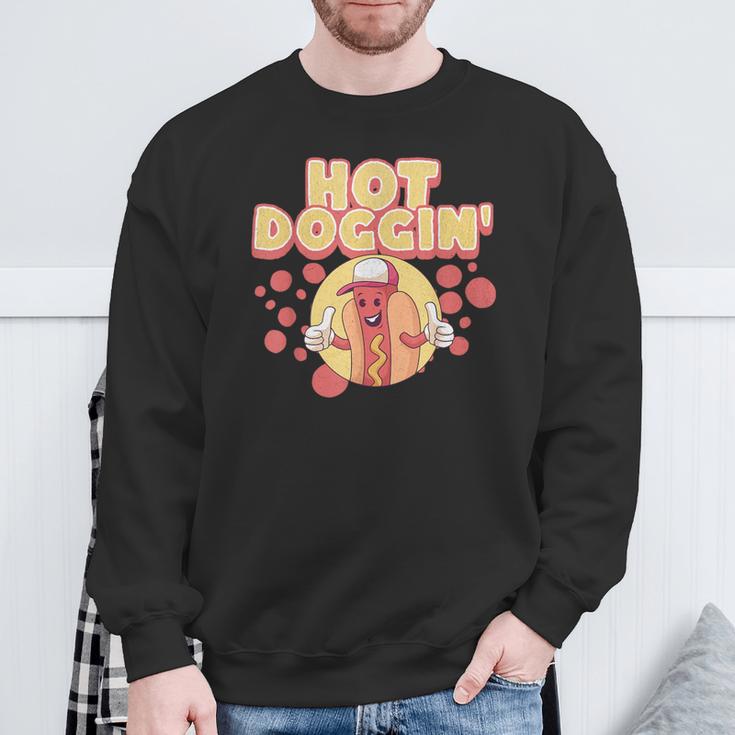 Hot Dog Sausage Wiener Hot Doggin' Sweatshirt Gifts for Old Men