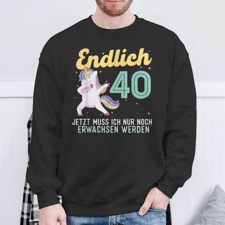 Humour Endlich 40 Jahre Birthday Sweatshirt Geschenke für alte Männer