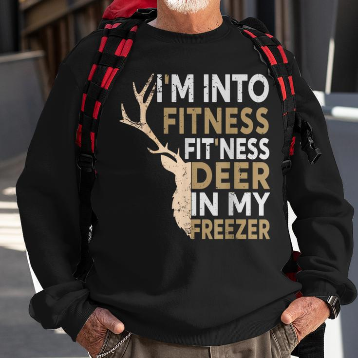 Hunter Dad I'm Into Fitness Deer Freezer Hunting Sweatshirt Gifts for Old Men