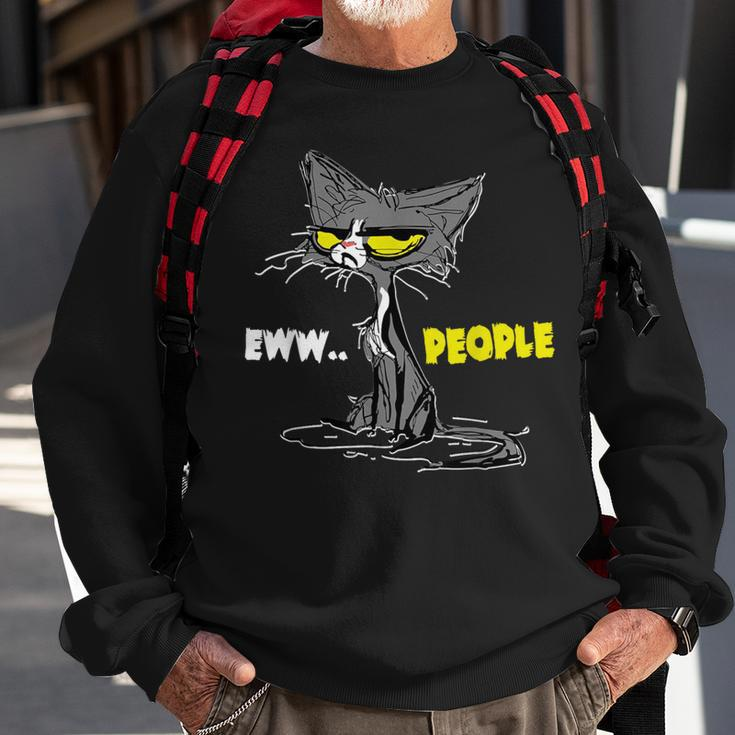 Kitty Eww People Kitten Cat Sweatshirt Gifts for Old Men