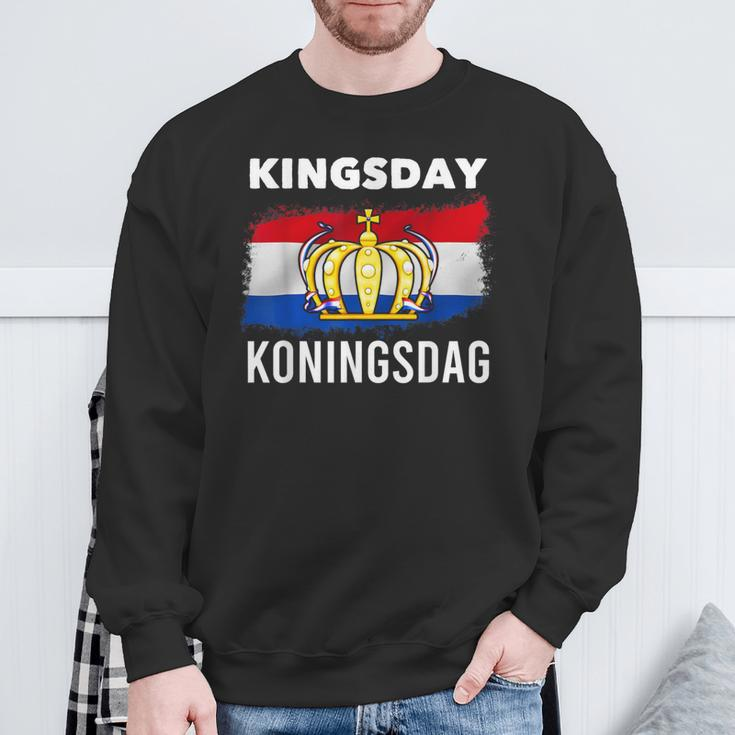 Koningsdag Netherlands Flag Dutch Holidays Kingsday Sweatshirt Gifts for Old Men